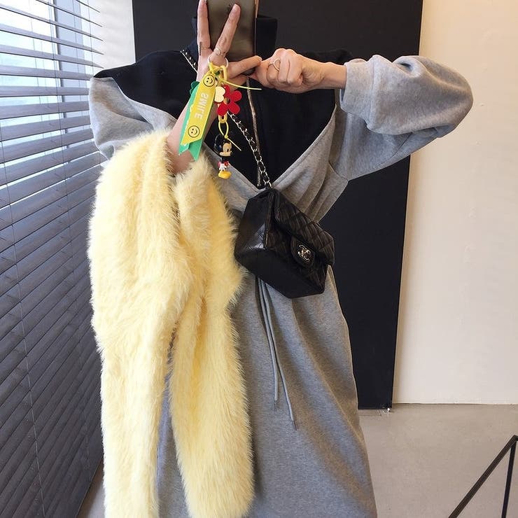 スタンドカラースウェット切り替えワンピース | Ulysses | 詳細画像3 