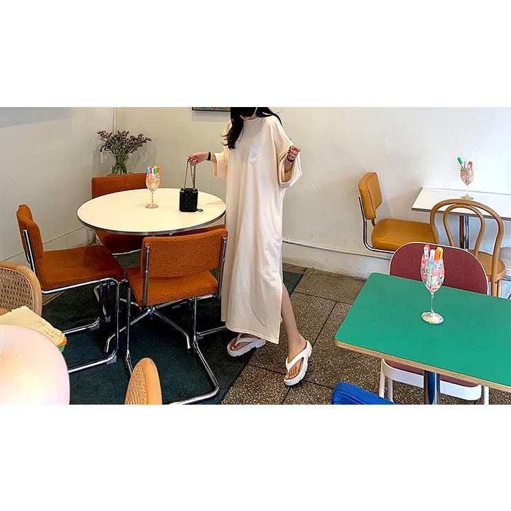 ベージュ | スリークオータースリーブスウェットワンピース | Ulysses