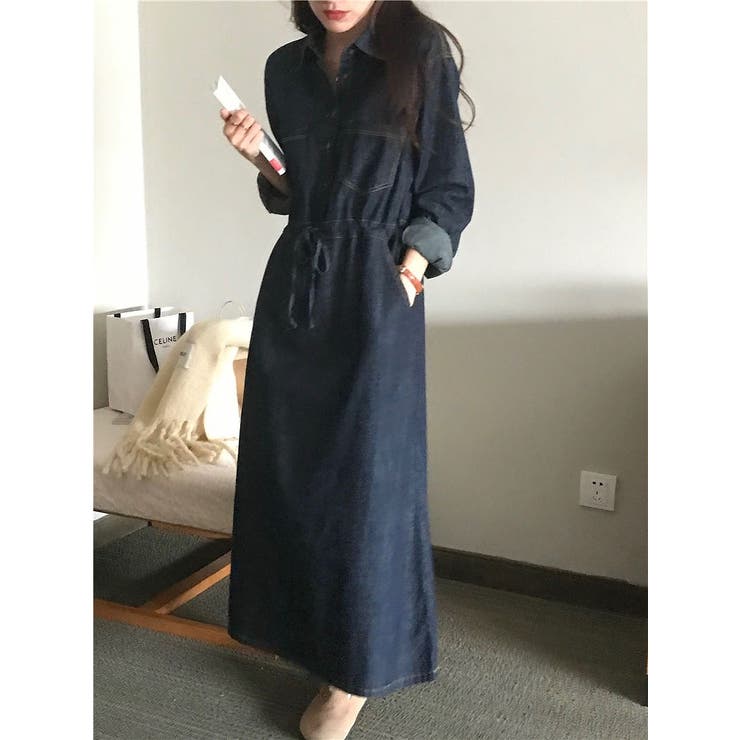 デニムリボン長袖ワンピース | Ulysses | 詳細画像5 