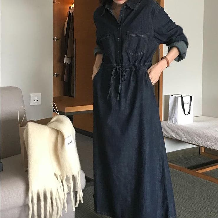 デニムリボン長袖ワンピース | Ulysses | 詳細画像8 