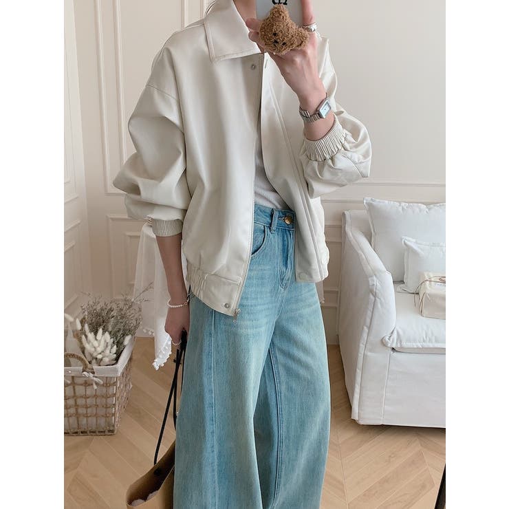 ベージュ | 合成皮革ジャケット | Ulysses