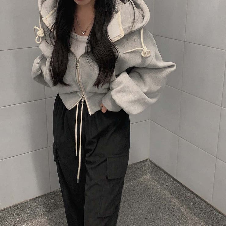 フード付きジップ付きスウェットショートジャケット | Ulysses | 詳細画像5 