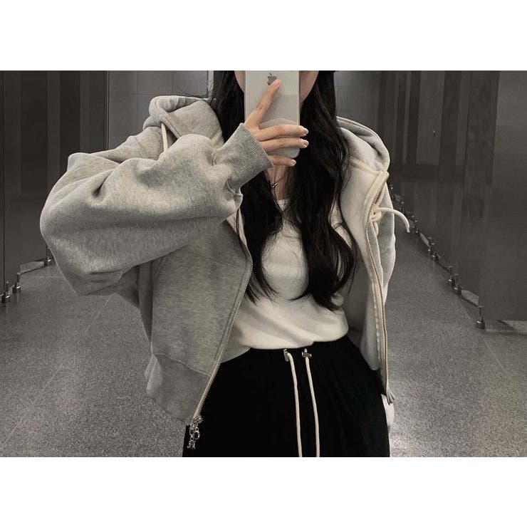 フード付きジップ付きスウェットショートジャケット | Ulysses | 詳細画像8 