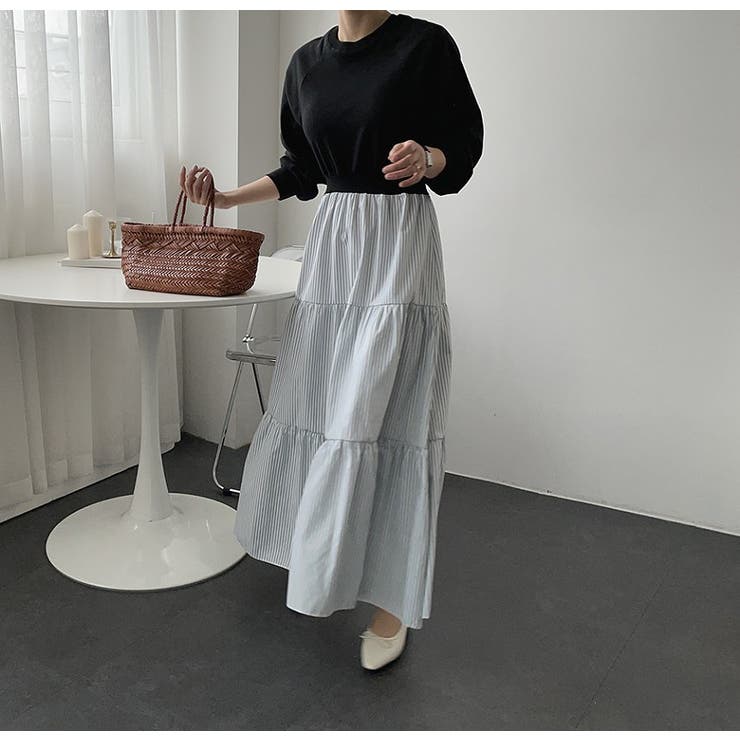 スウェット切り替えストライプワンピース | Ulysses | 詳細画像6 