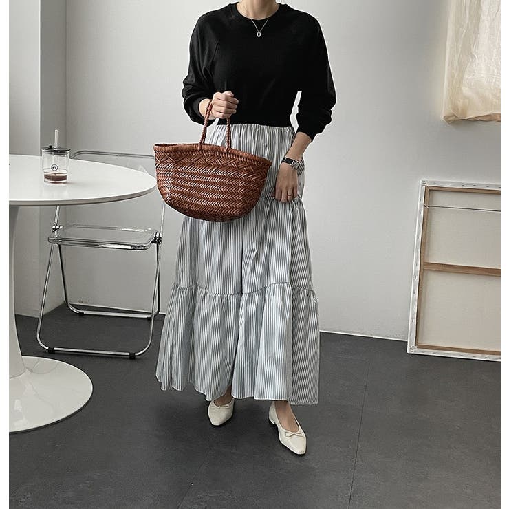 スウェット切り替えストライプワンピース | Ulysses | 詳細画像7 