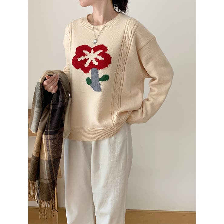 配色フラワーセーター | Ulysses | 詳細画像1 