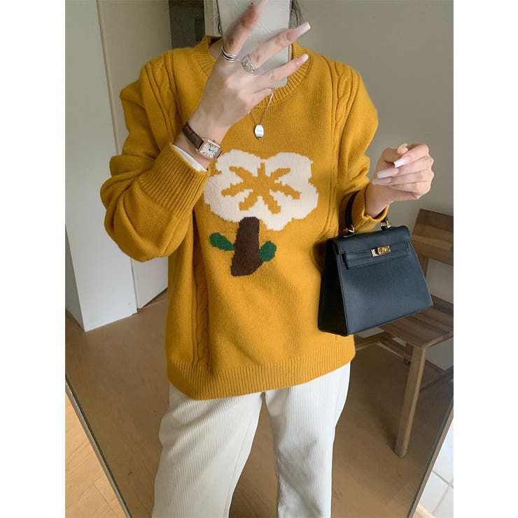 配色フラワーセーター | Ulysses | 詳細画像10 