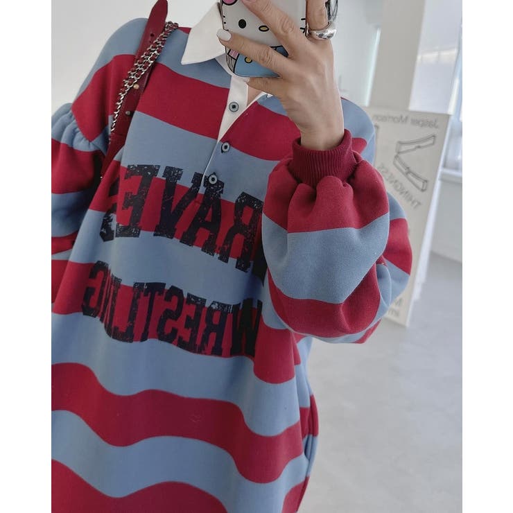 オーバーサイズロゴスウェット襟付きスウェットワンピース | Ulysses | 詳細画像3 