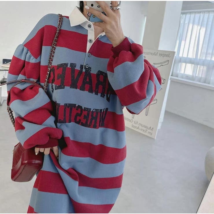 オーバーサイズロゴスウェット襟付きスウェットワンピース | Ulysses | 詳細画像4 