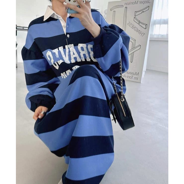 オーバーサイズロゴスウェット襟付きスウェットワンピース | Ulysses | 詳細画像8 