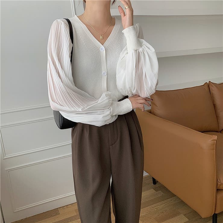 ニット切り替えショートトップス | Ulysses | 詳細画像2 