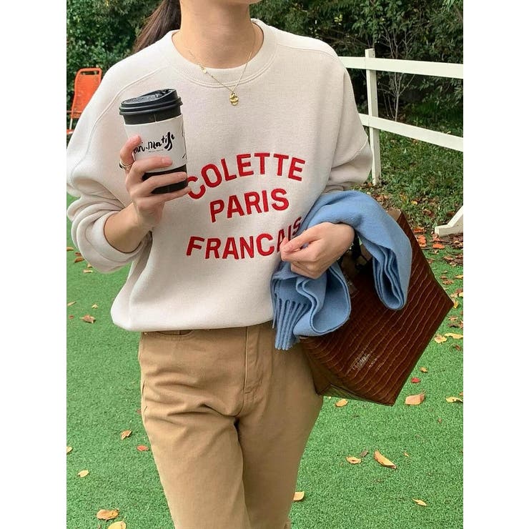 刺繍クルーネック長袖トレーナー | Ulysses | 詳細画像5 