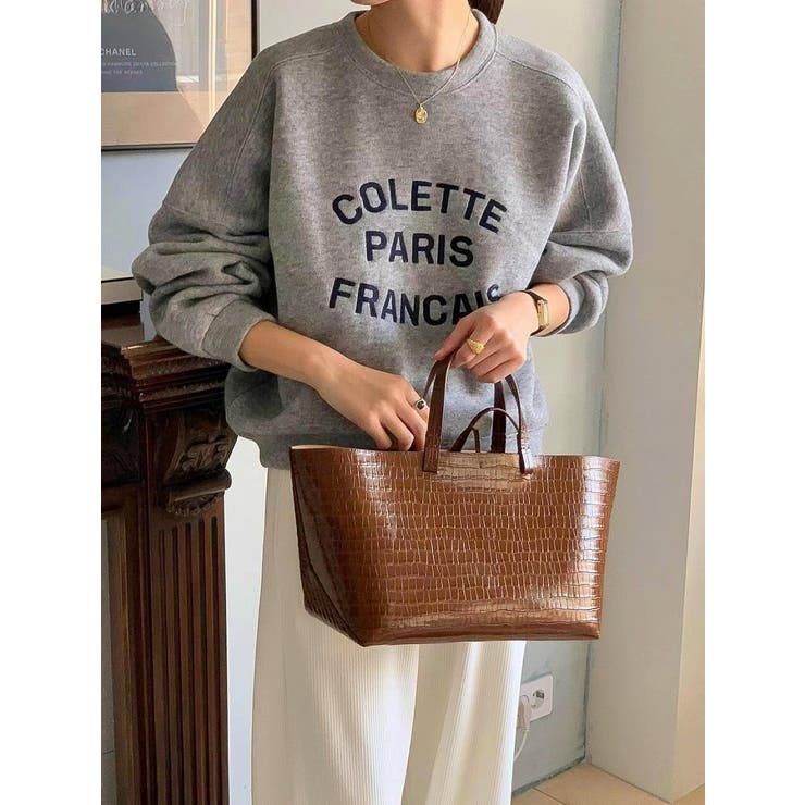 刺繍クルーネック長袖トレーナー | Ulysses | 詳細画像8 