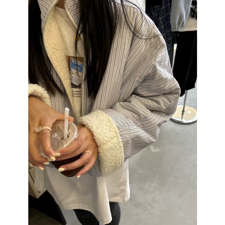 チェック柄羊羔毛ジャケット | Ulysses | 詳細画像3 