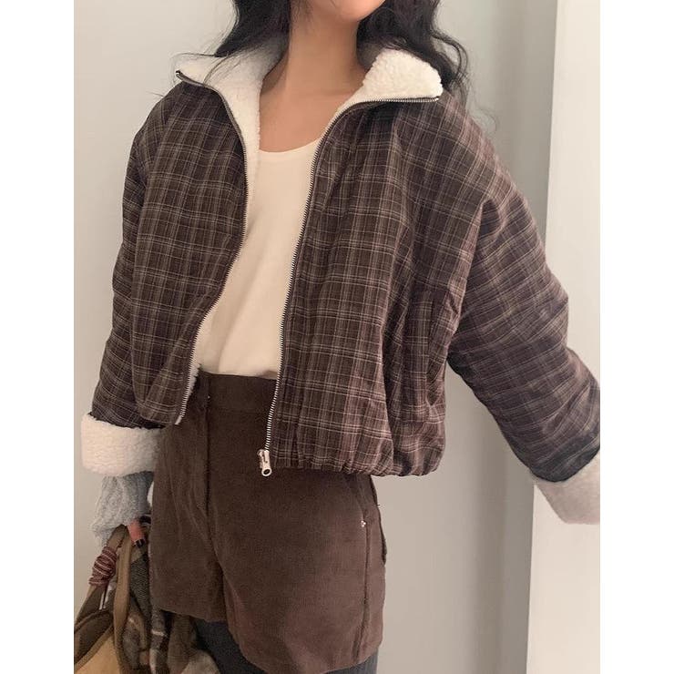 チェック柄羊羔毛ジャケット | Ulysses | 詳細画像8 