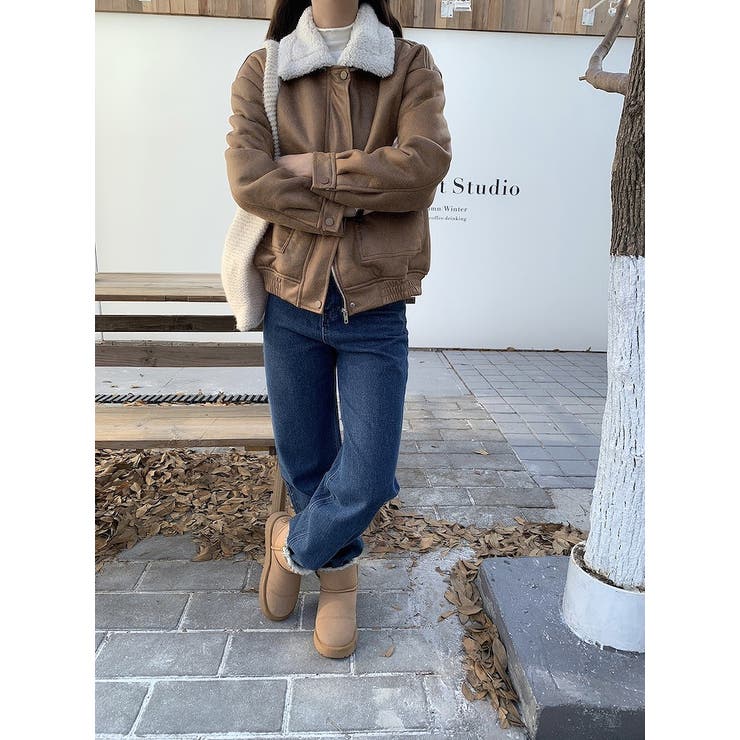 鹿の毛皮の綿毛羊羔毛ジャケット | Ulysses | 詳細画像1 