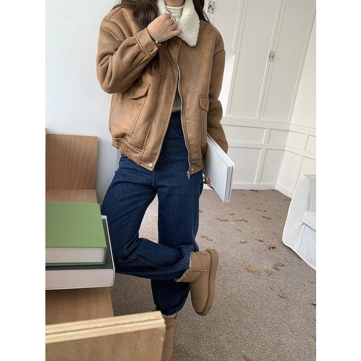 鹿の毛皮の綿毛羊羔毛ジャケット | Ulysses | 詳細画像4 