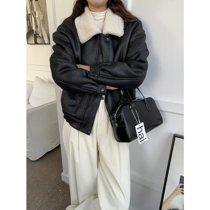 鹿の毛皮の綿毛羊羔毛ジャケット | Ulysses | 詳細画像5 