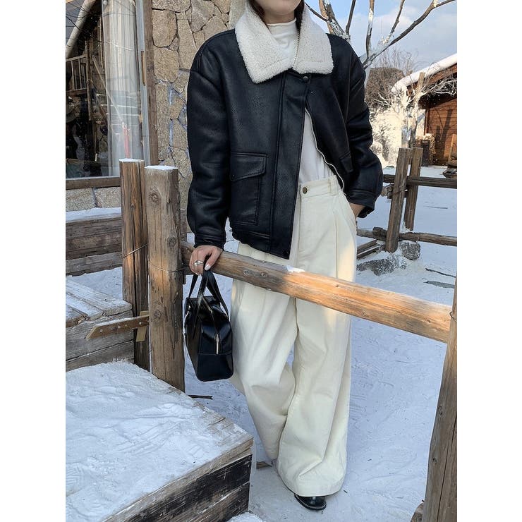 鹿の毛皮の綿毛羊羔毛ジャケット | Ulysses | 詳細画像8 