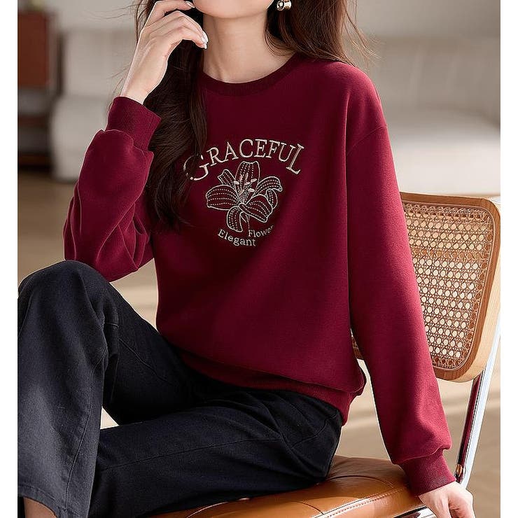 刺繍クルーネックトレーナー | Ulysses | 詳細画像5 