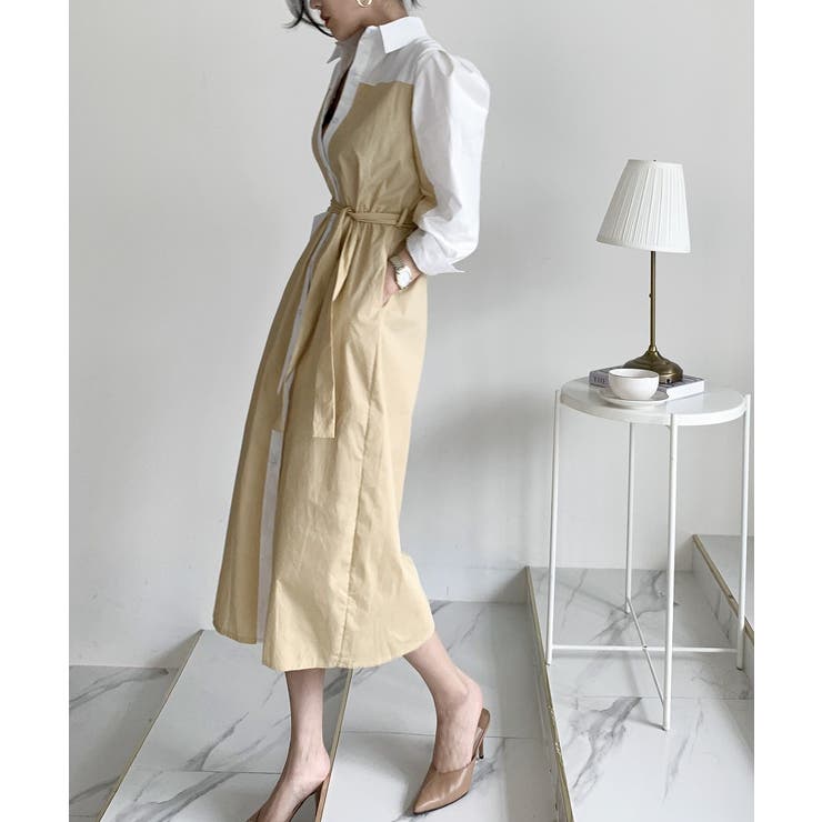 リボン配色シャツワンピース | Ulysses | 詳細画像2 