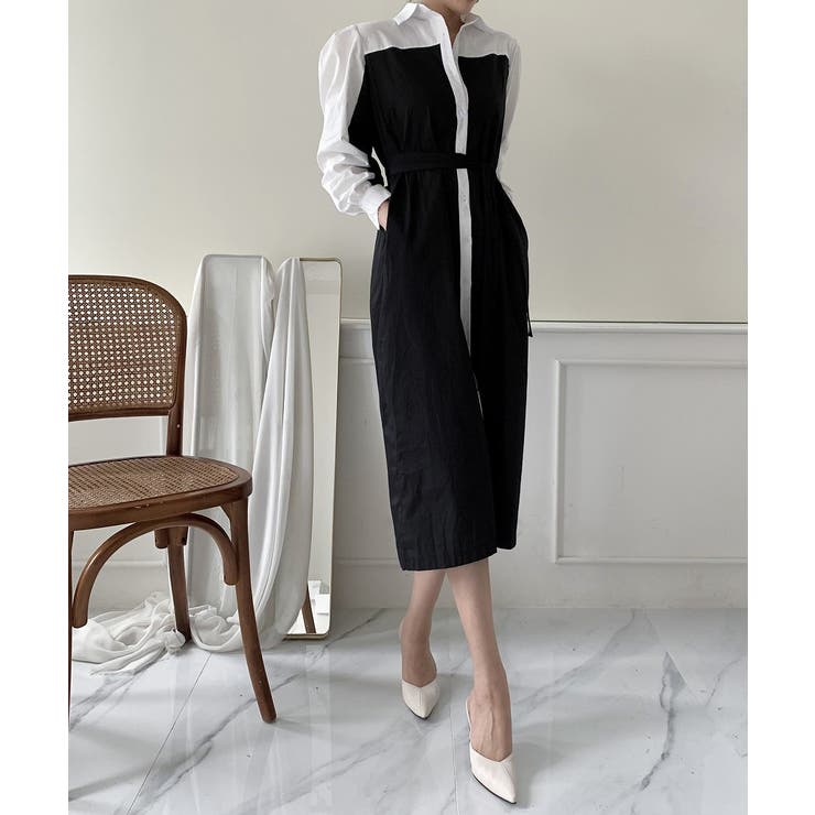 リボン配色シャツワンピース | Ulysses | 詳細画像6 