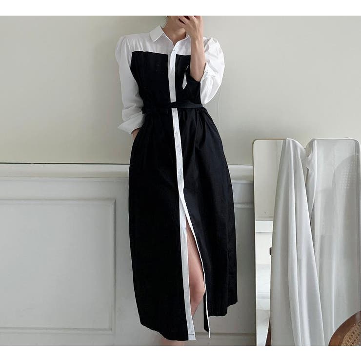 リボン配色シャツワンピース | Ulysses | 詳細画像7 