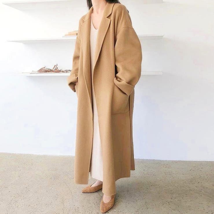 キャメル | リボンメルトンロングジャケット | Ulysses