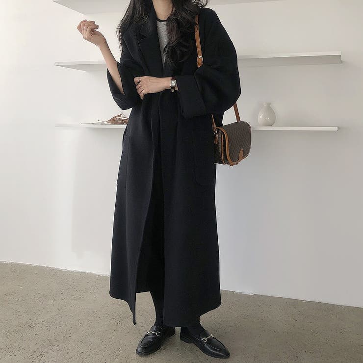 ブラック | リボンメルトンロングジャケット | Ulysses