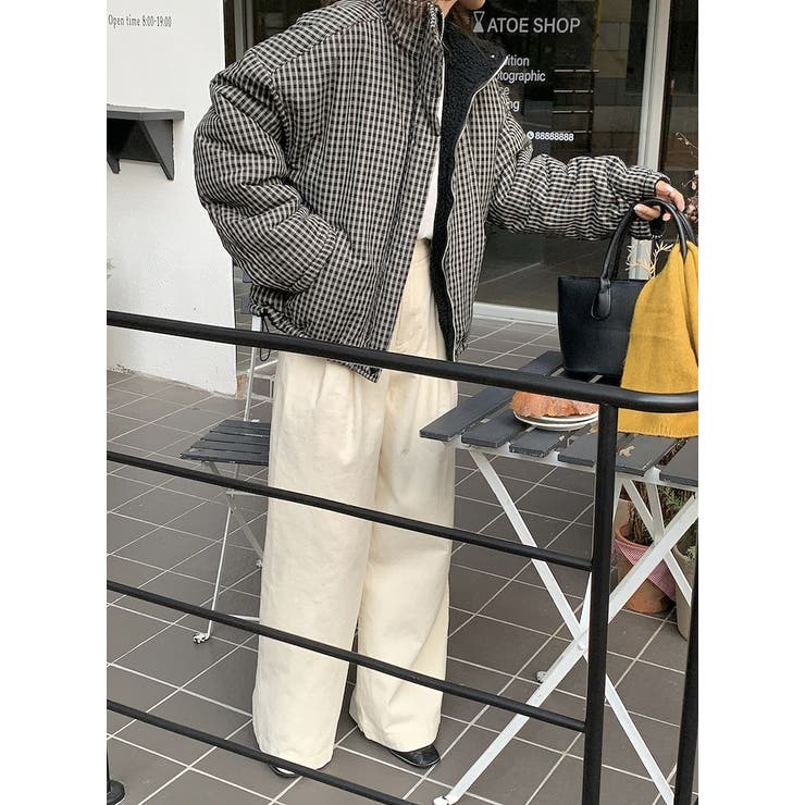 リバーシブルチェック柄羊羔毛ジャケット | Ulysses | 詳細画像4 