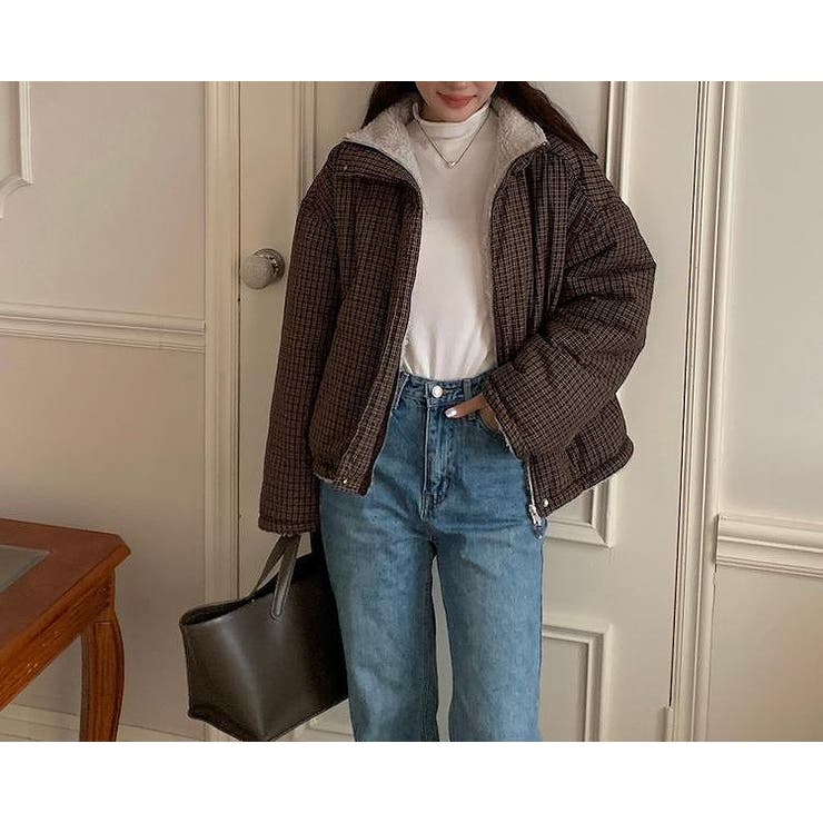 リバーシブルチェック柄羊羔毛ジャケット | Ulysses | 詳細画像7 