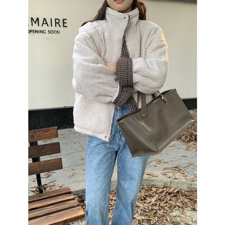 リバーシブルチェック柄羊羔毛ジャケット | Ulysses | 詳細画像12 