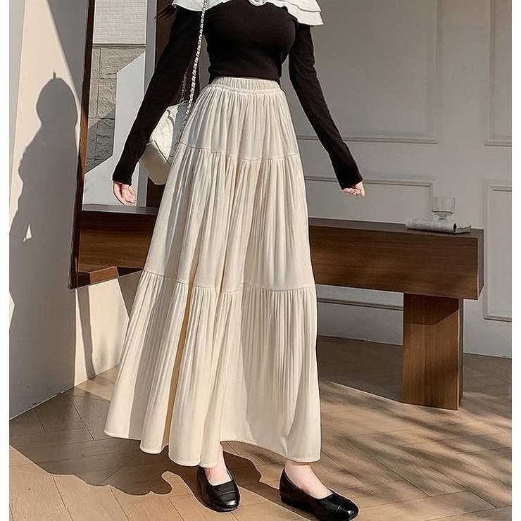 ベージュ | ベルベットプリーツスカート | Ulysses