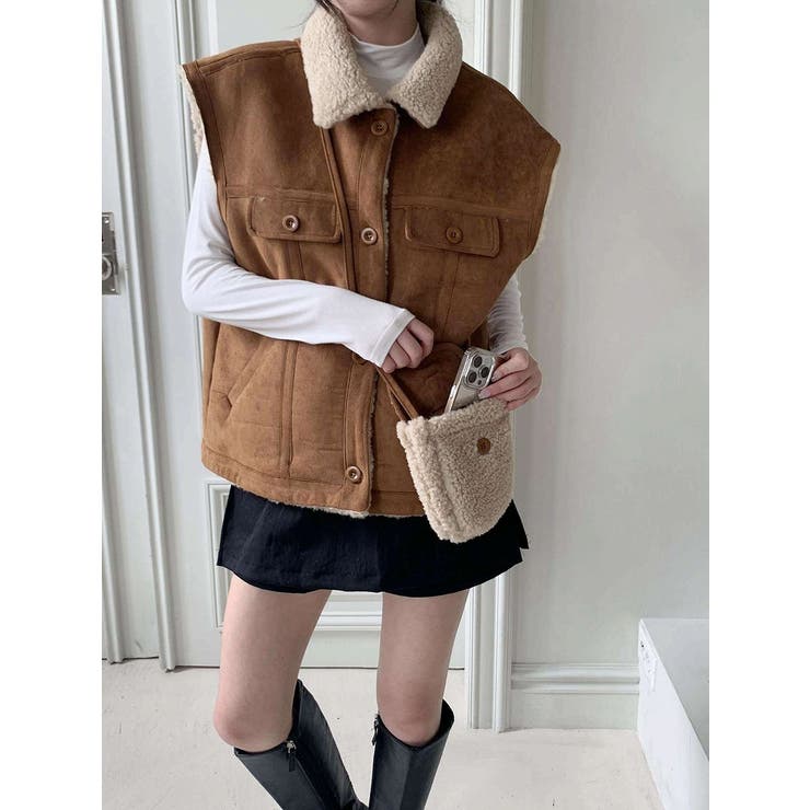 鹿の毛皮の綿毛ベスト | Ulysses | 詳細画像1 