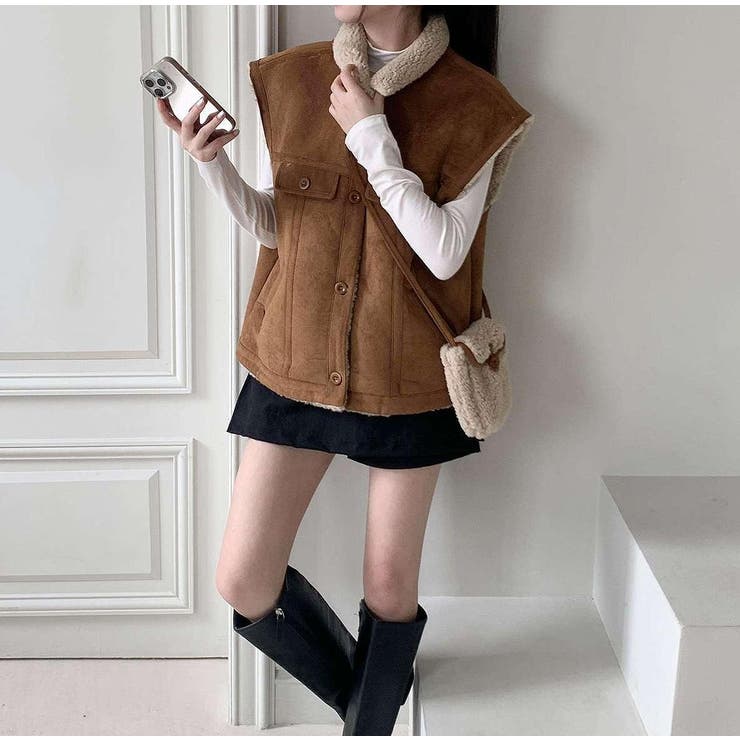 鹿の毛皮の綿毛ベスト | Ulysses | 詳細画像3 