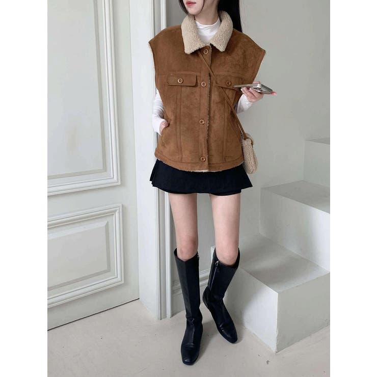 鹿の毛皮の綿毛ベスト | Ulysses | 詳細画像5 