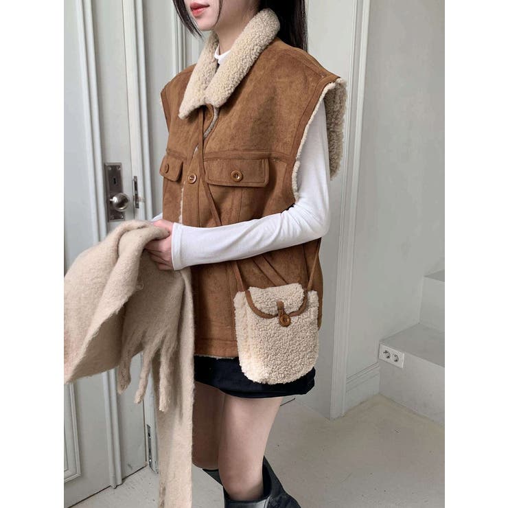 鹿の毛皮の綿毛ベスト | Ulysses | 詳細画像6 