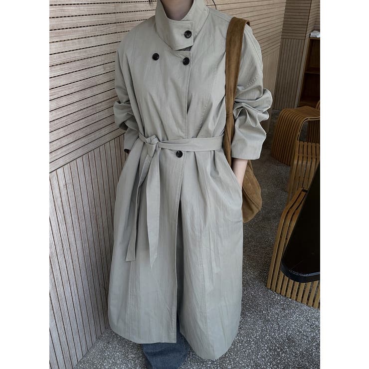 ライトグレー | リボンロングジャケット | Ulysses