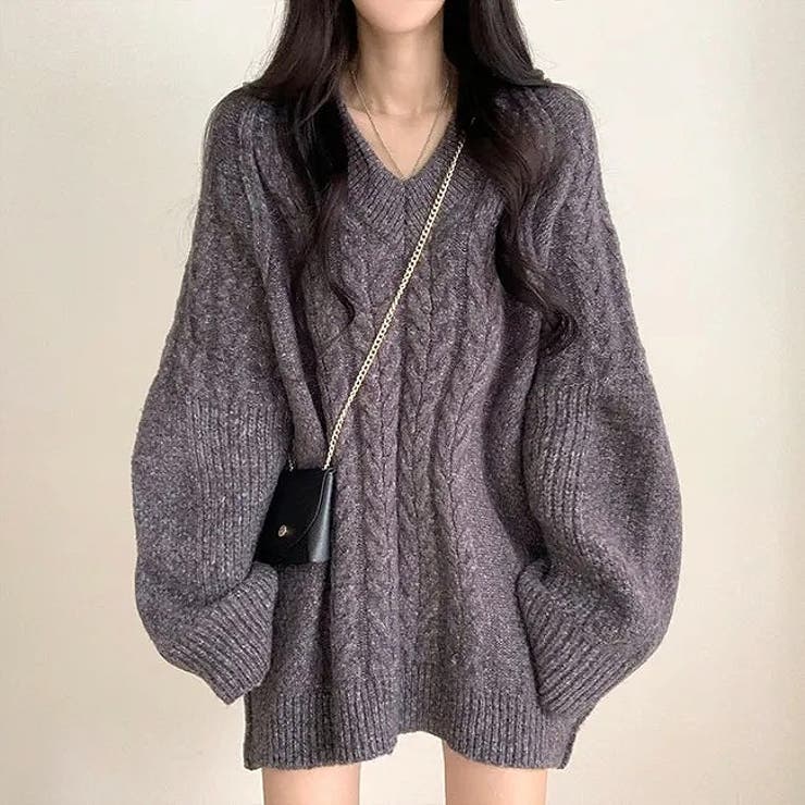 ツイストパターンVネックセーター | Ulysses | 詳細画像6 