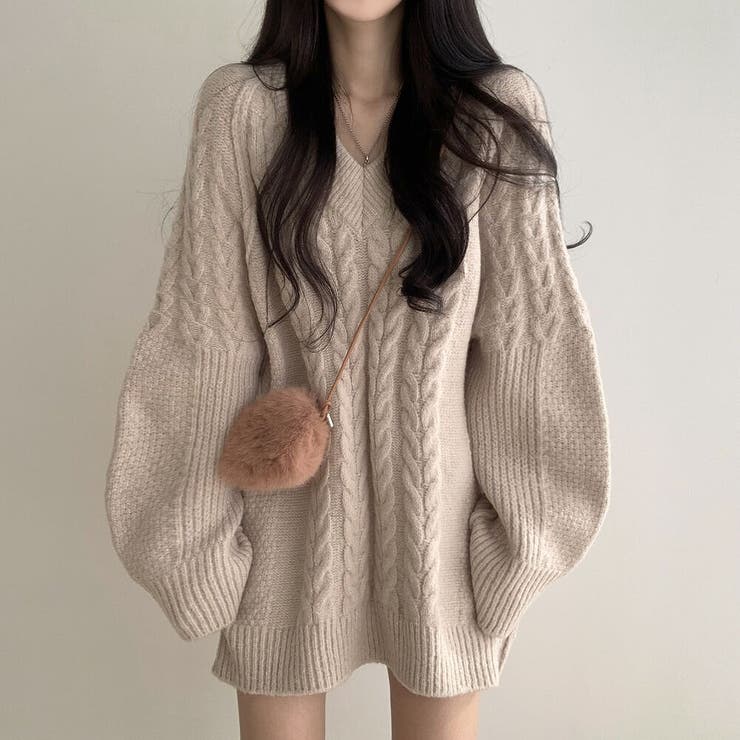 ツイストパターンVネックセーター | Ulysses | 詳細画像9 