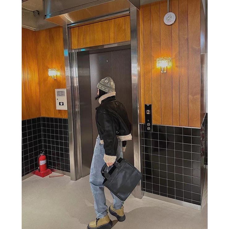 鹿の毛皮の綿毛羊羔毛ショートジャケット | Ulysses | 詳細画像4 