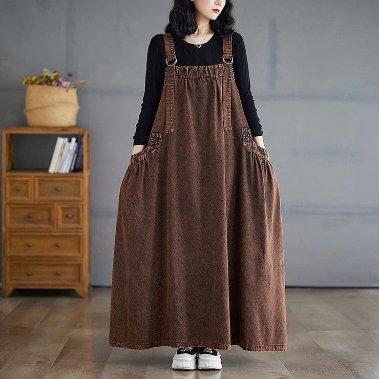 オレンジ | デニムストラップワンピース | Ulysses