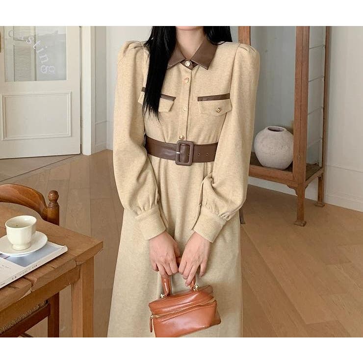 配色長袖ワンピース | Ulysses | 詳細画像7 