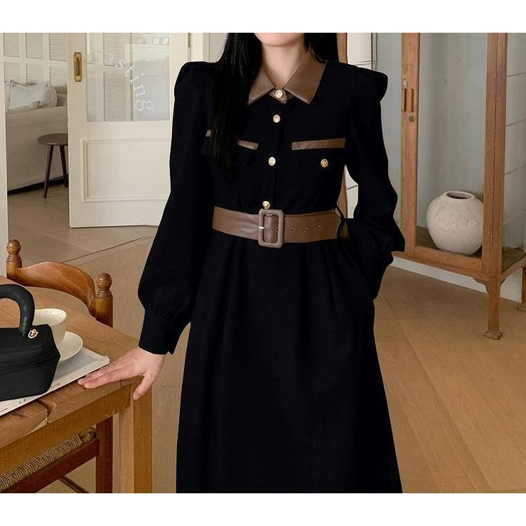 配色長袖ワンピース | Ulysses | 詳細画像8 