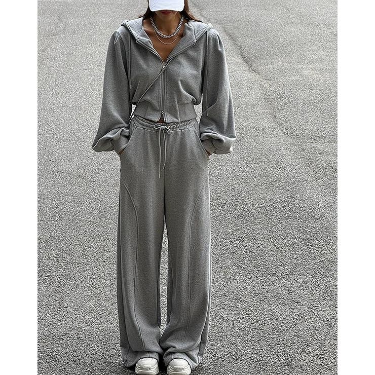 パーカーショートジャケットワイドパンツセットアップ | Ulysses | 詳細画像3 