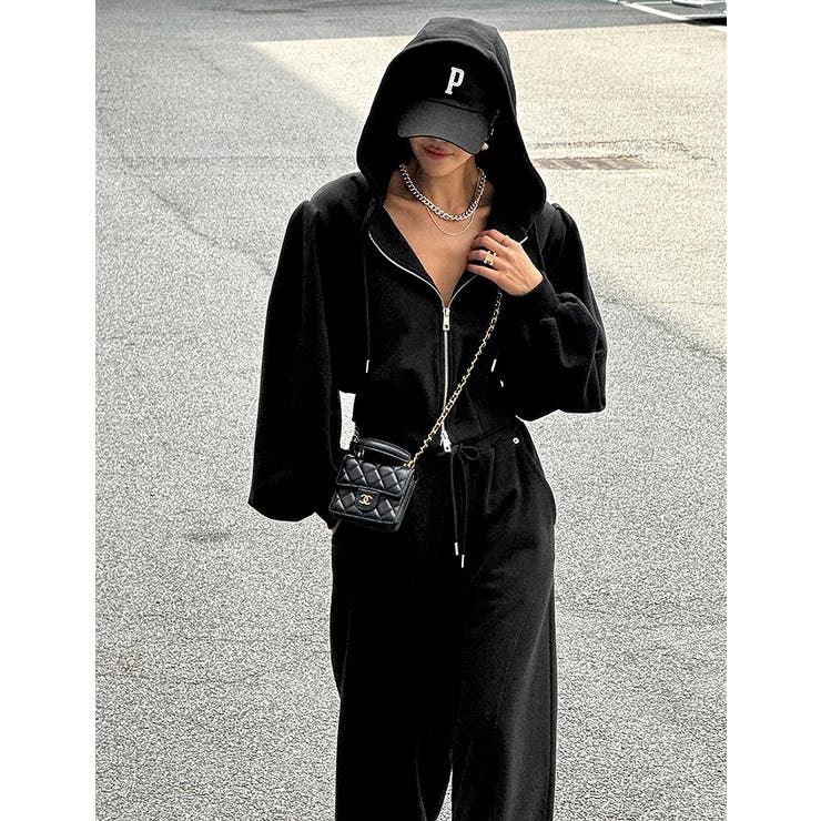 パーカーショートジャケットワイドパンツセットアップ | Ulysses | 詳細画像5 