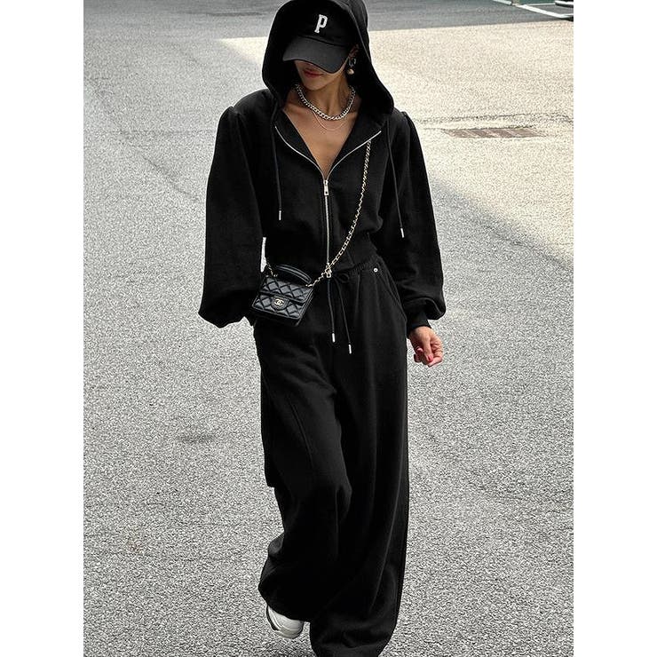 パーカーショートジャケットワイドパンツセットアップ | Ulysses | 詳細画像7 