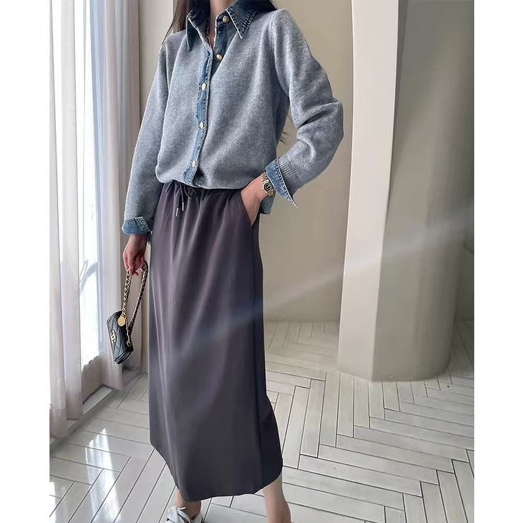 ニット切り替えデニムシングルブレストジャケット | Ulysses | 詳細画像1 