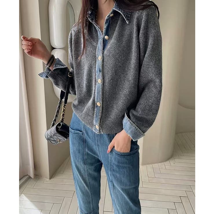 ニット切り替えデニムシングルブレストジャケット | Ulysses | 詳細画像11 