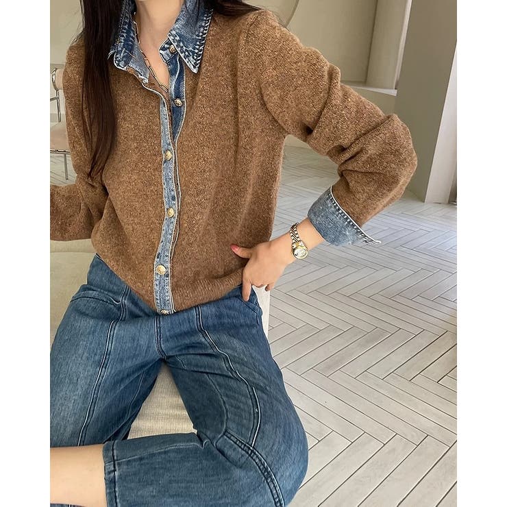 ニット切り替えデニムシングルブレストジャケット | Ulysses | 詳細画像16 